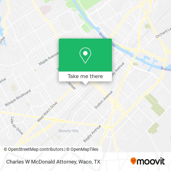 Charles W McDonald Attorney map