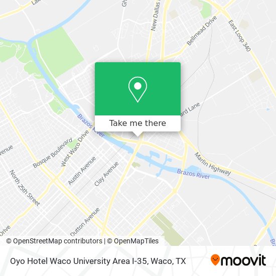 Mapa de Oyo Hotel Waco University Area I-35