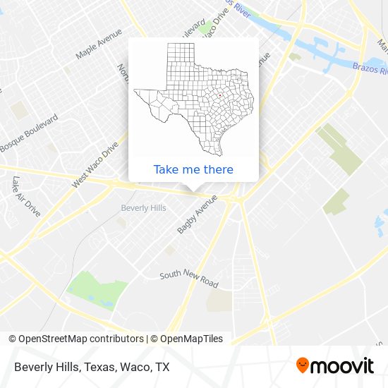 Mapa de Beverly Hills, Texas