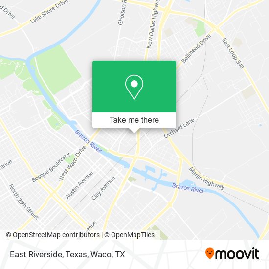 Mapa de East Riverside, Texas