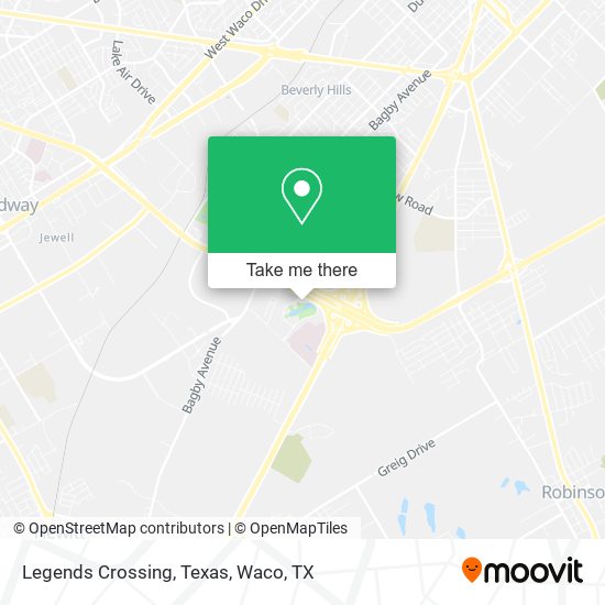 Mapa de Legends Crossing, Texas