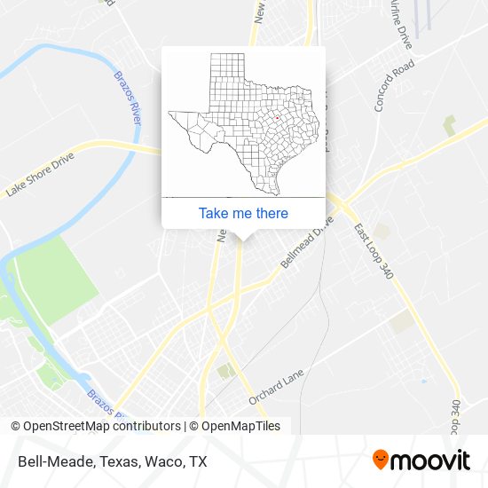 Mapa de Bell-Meade, Texas