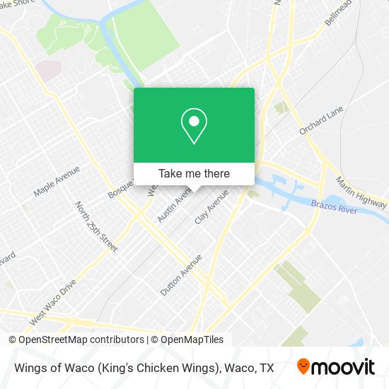 Mapa de Wings of Waco (King's Chicken Wings)