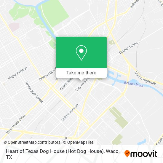 Mapa de Heart of Texas Dog House (Hot Dog House)