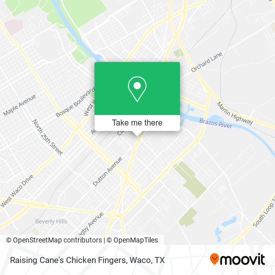 Mapa de Raising Cane's Chicken Fingers