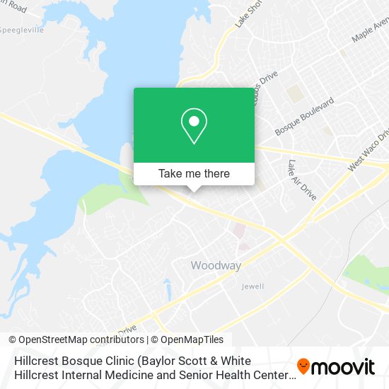 Hillcrest Bosque Clinic (Baylor Scott & White Hillcrest Internal Medicine and Senior Health Center) map