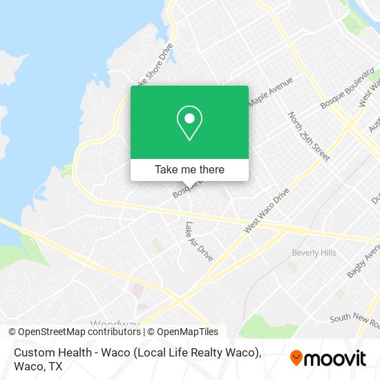 Mapa de Custom Health - Waco (Local Life Realty Waco)