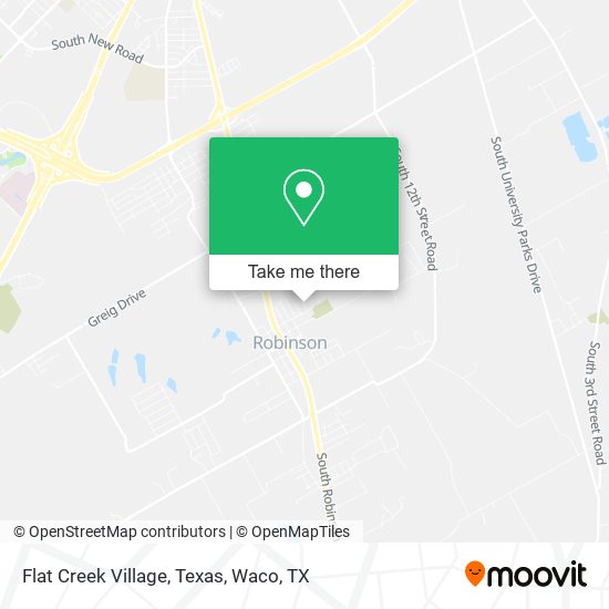 Mapa de Flat Creek Village, Texas