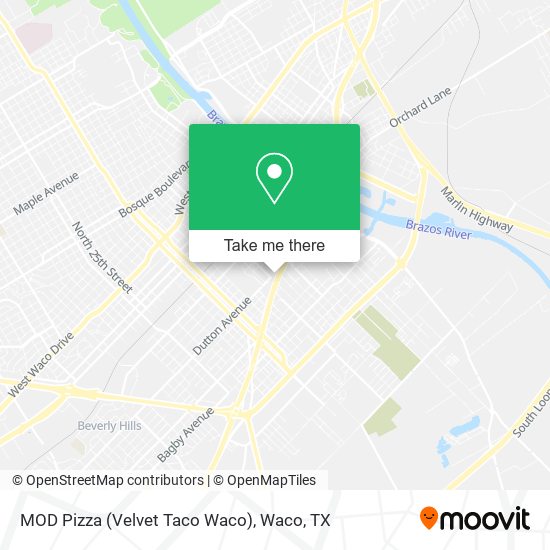 Mapa de MOD Pizza (Velvet Taco Waco)