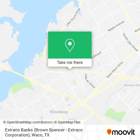 Extraco Banks (Brown Spencer - Extraco Corporation) map