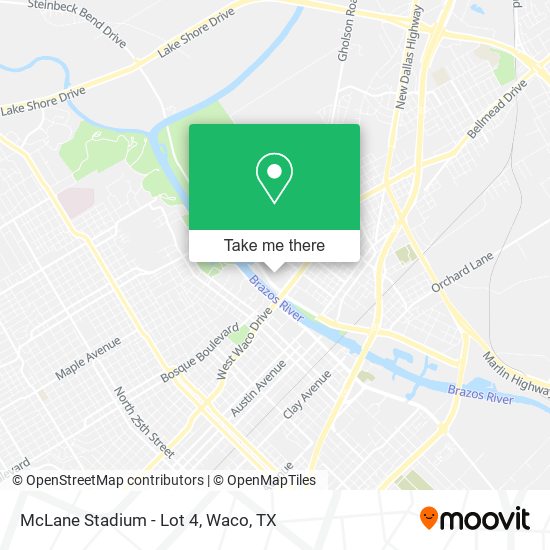 McLane Stadium - Lot 4 map