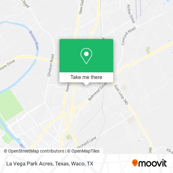 Mapa de La Vega Park Acres, Texas