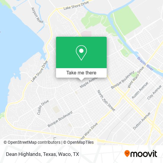 Mapa de Dean Highlands, Texas