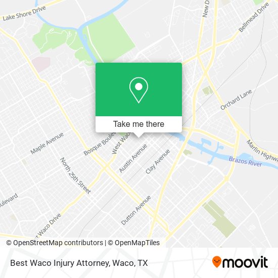 Mapa de Best Waco Injury Attorney