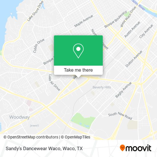 Mapa de Sandy's Dancewear Waco