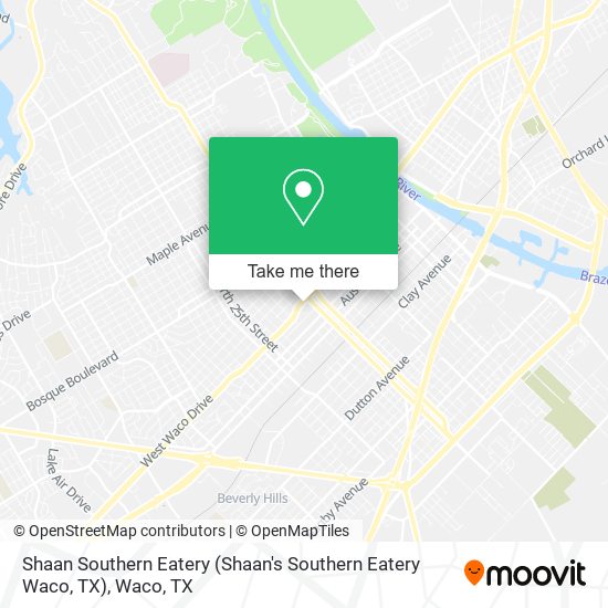 Mapa de Shaan Southern Eatery (Shaan's Southern Eatery Waco, TX)