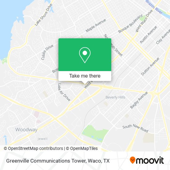 Mapa de Greenville Communications Tower