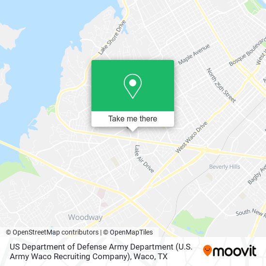 Mapa de US Department of Defense Army Department (U.S. Army Waco Recruiting Company)