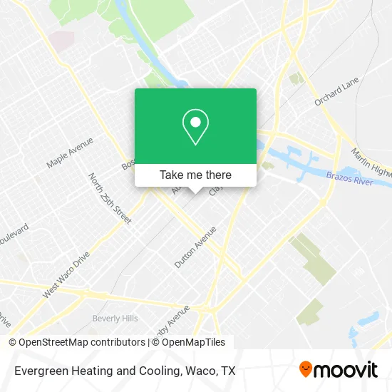 Evergreen Heating and Cooling map