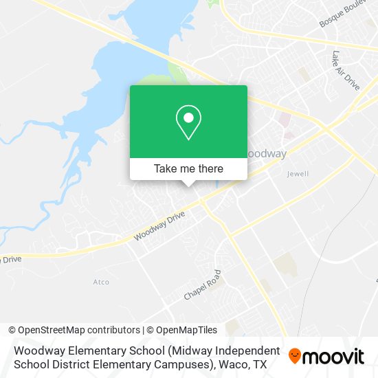 Mapa de Woodway Elementary School (Midway Independent School District Elementary Campuses)