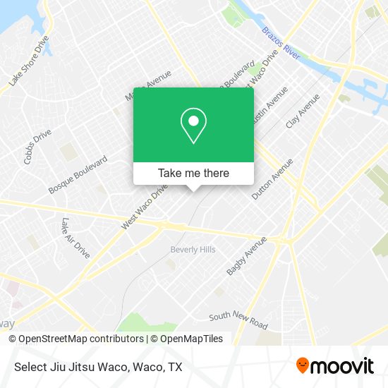 Mapa de Select Jiu Jitsu Waco