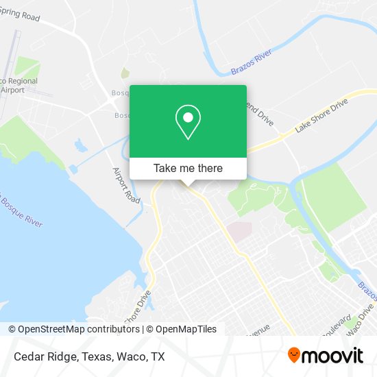 Mapa de Cedar Ridge, Texas