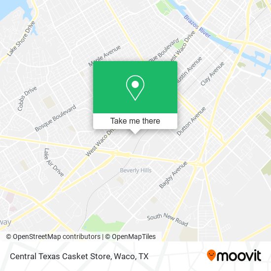 Mapa de Central Texas Casket Store