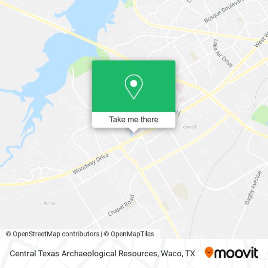 Mapa de Central Texas Archaeological Resources