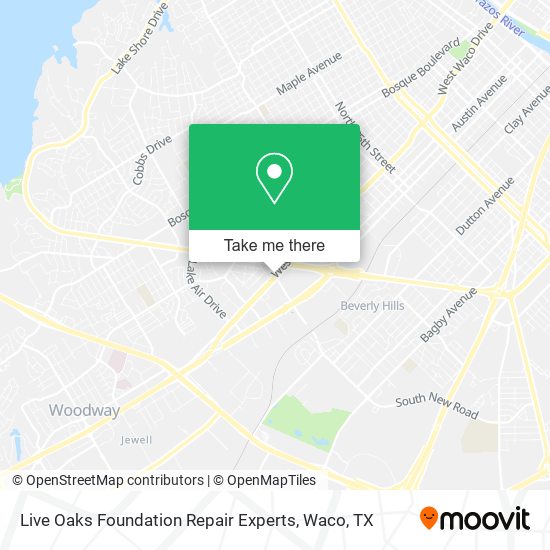 Mapa de Live Oaks Foundation Repair Experts