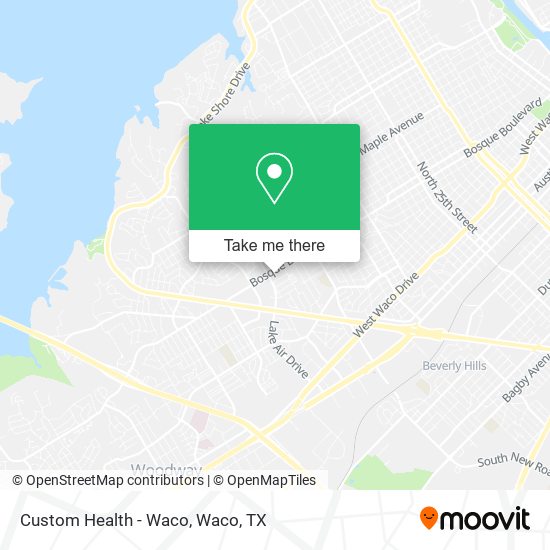 Mapa de Custom Health - Waco