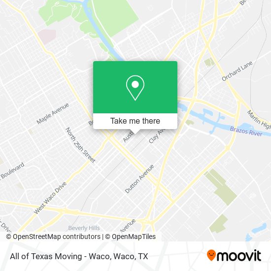 Mapa de All of Texas Moving - Waco