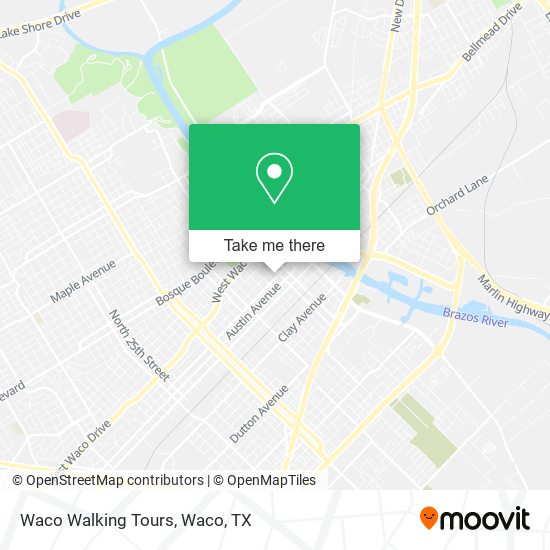 Mapa de Waco Walking Tours