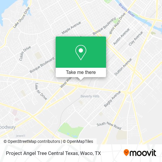 Mapa de Project Angel Tree Central Texas