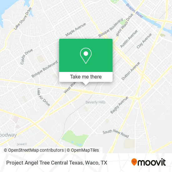 Project Angel Tree Central Texas map