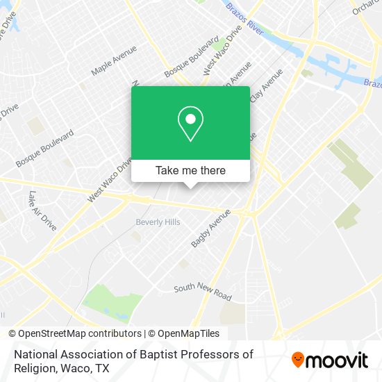 Mapa de National Association of Baptist Professors of Religion