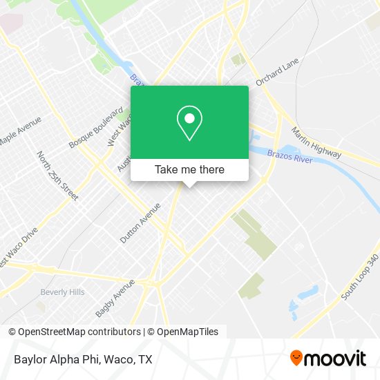 Baylor Alpha Phi map