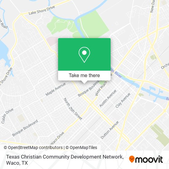 Mapa de Texas Christian Community Development Network