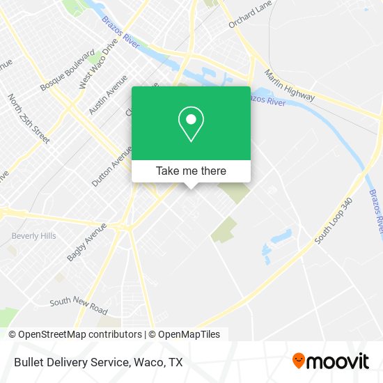 Mapa de Bullet Delivery Service