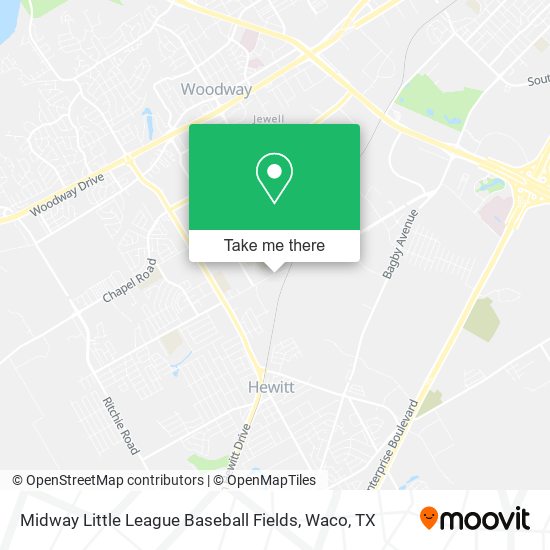 Midway Little League Baseball Fields map