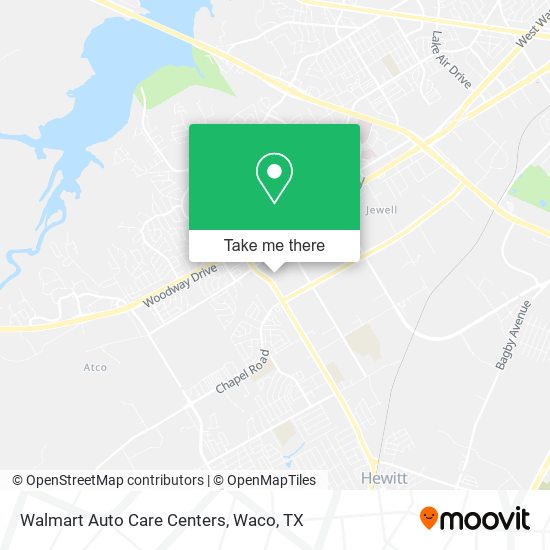 Mapa de Walmart Auto Care Centers