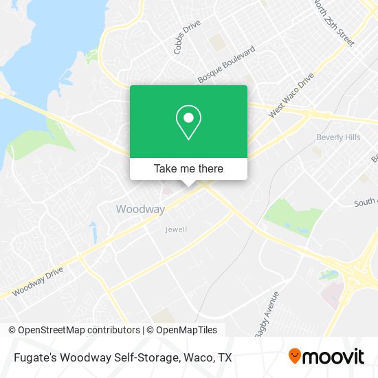 Fugate's Woodway Self-Storage map