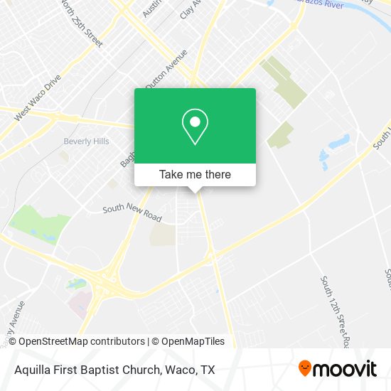 Aquilla First Baptist Church map