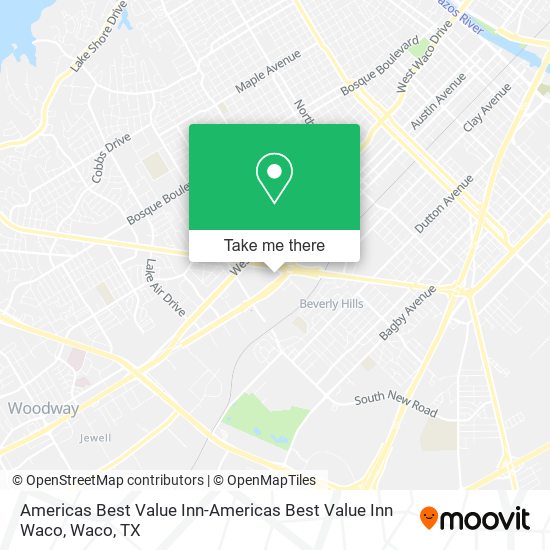 Mapa de Americas Best Value Inn-Americas Best Value Inn Waco