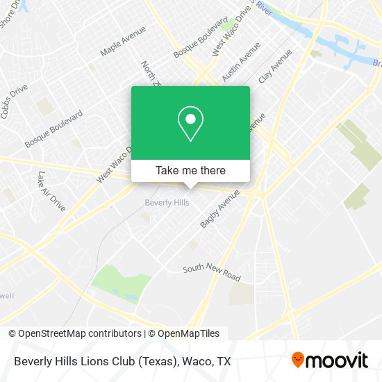 Mapa de Beverly Hills Lions Club (Texas)