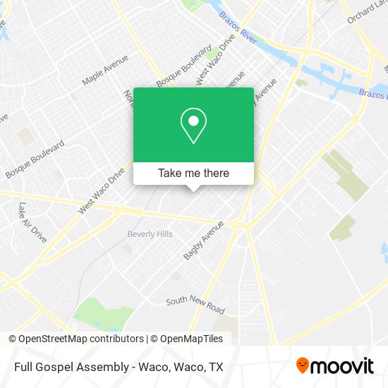 Mapa de Full Gospel Assembly - Waco