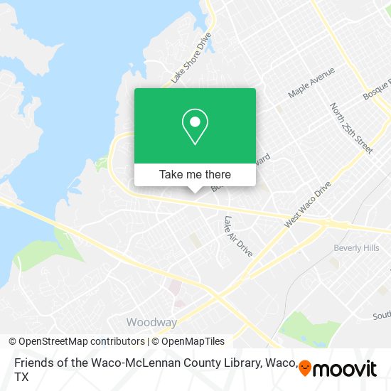 Friends of the Waco-McLennan County Library map