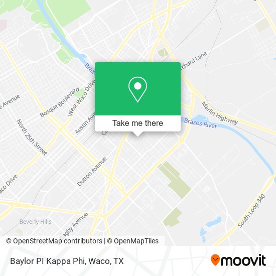 Mapa de Baylor PI Kappa Phi