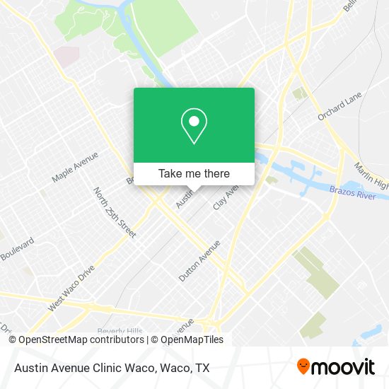 Mapa de Austin Avenue Clinic Waco