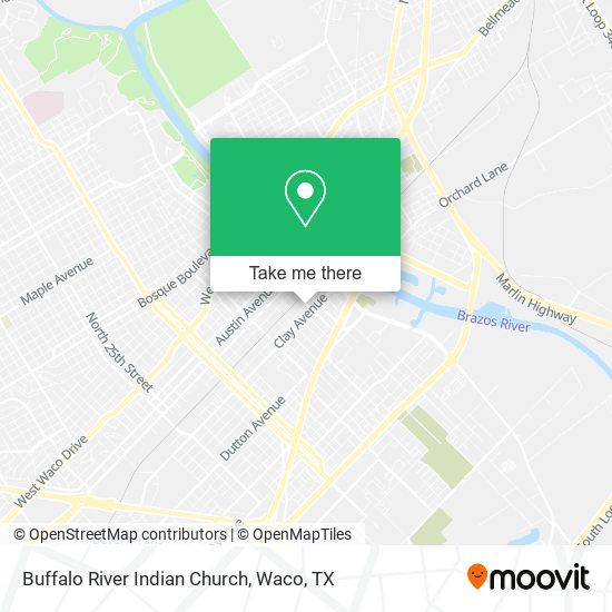 Buffalo River Indian Church map