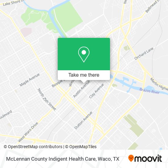 McLennan County Indigent Health Care map